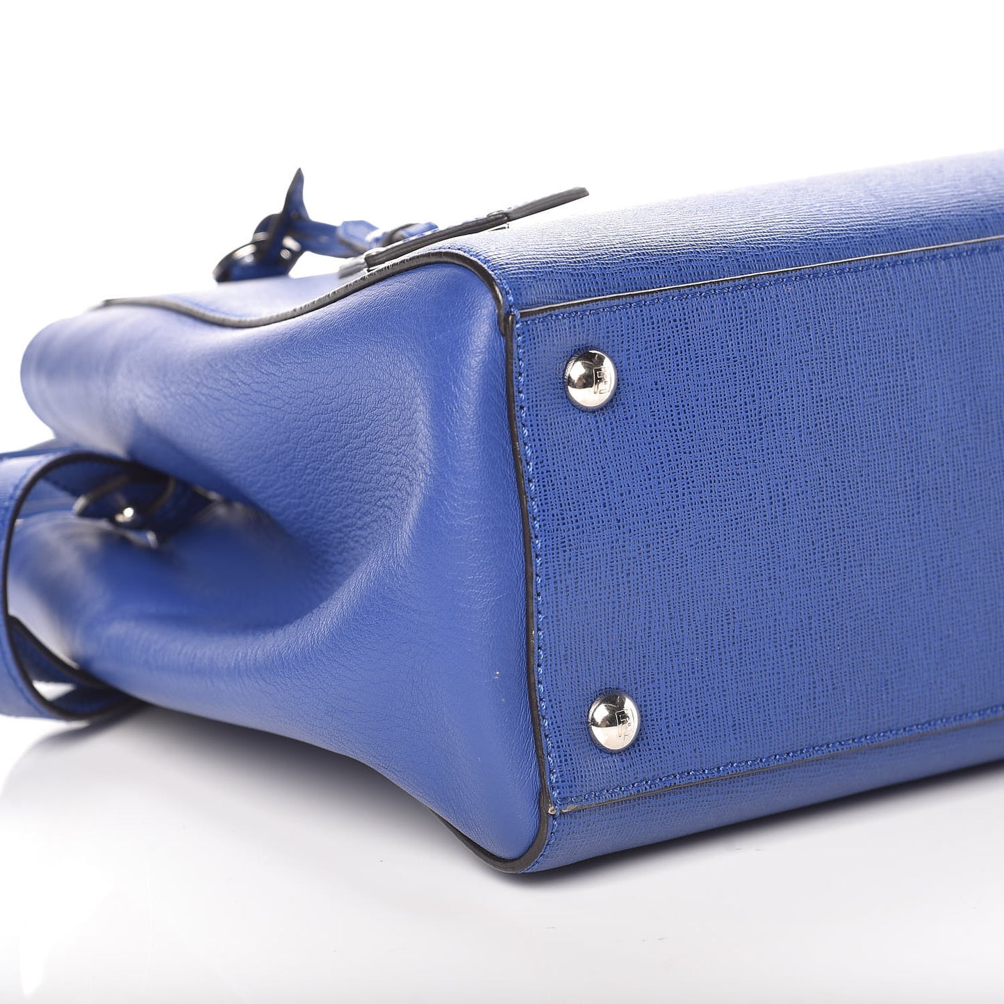 Vitello Elite Petite 2Jours Tote Blue Neon