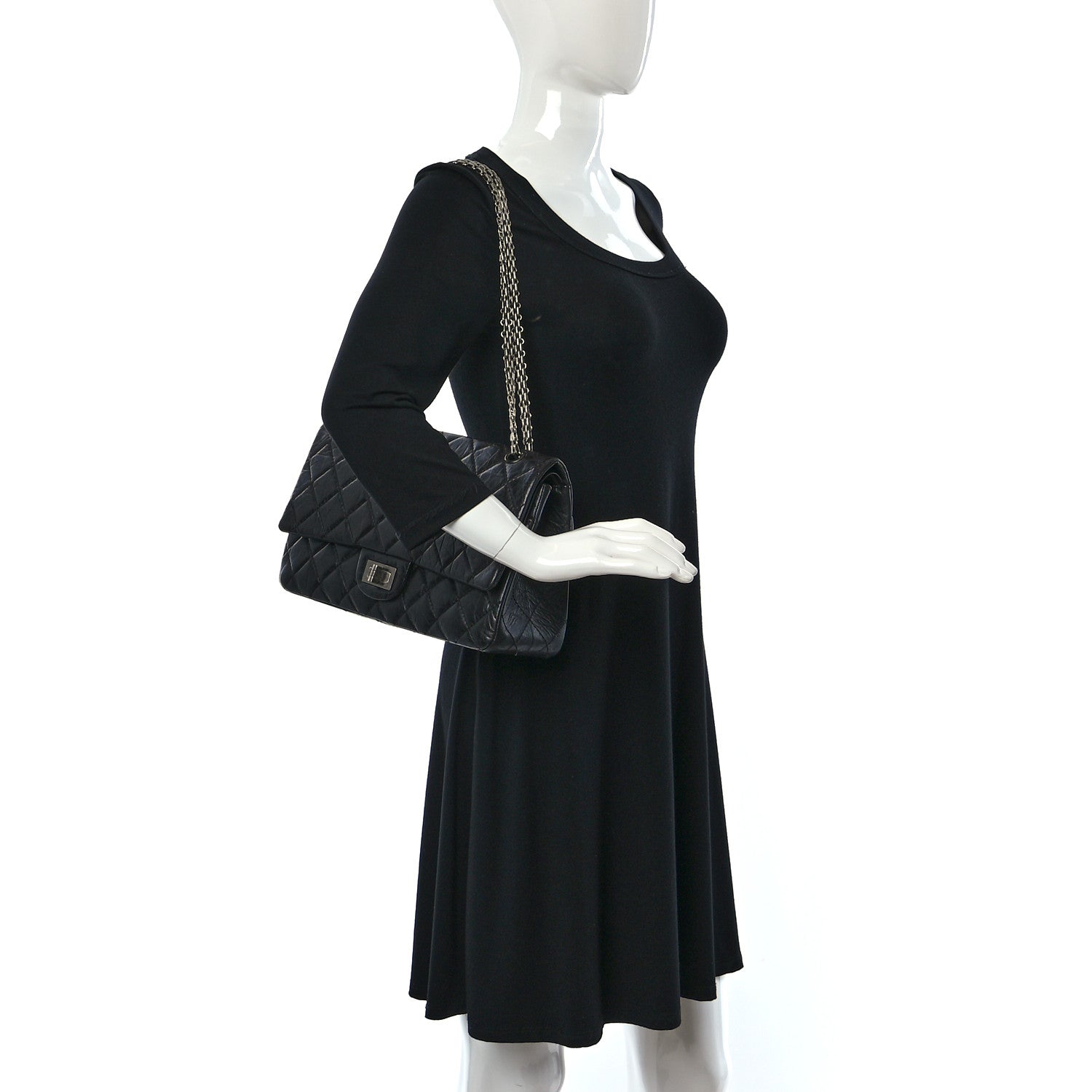 Chanel Aged Calfskin Quilted 2.55 Reissue 227 Flap Black 2 of 9