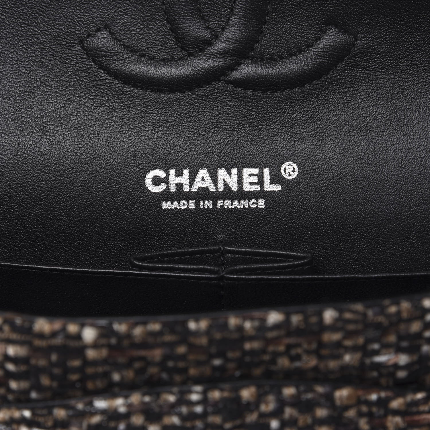 Chanel Tweed Quilted Medium Double Flap Brown 5 of 12