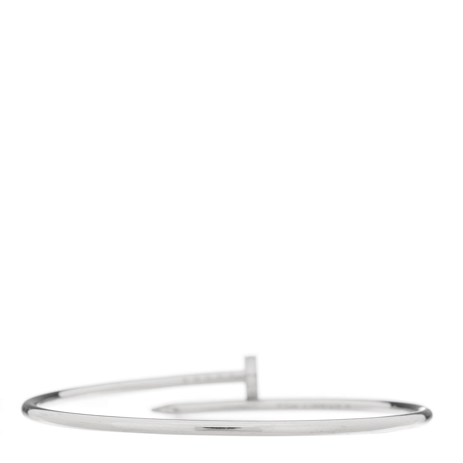 Cartier 18K White Gold Diamond Small Juste Un Clou Bracelet 18 2 of 3