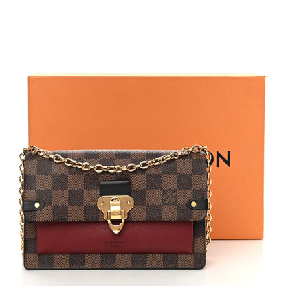 Louis Vuitton Damier Ebene Vavin Chain Wallet Red 14 of 14
