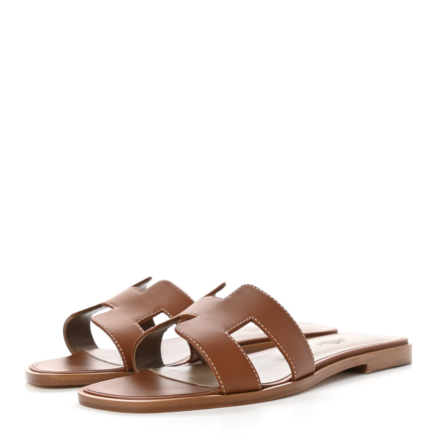 Box Calfskin Oran Sandals 37 Gold