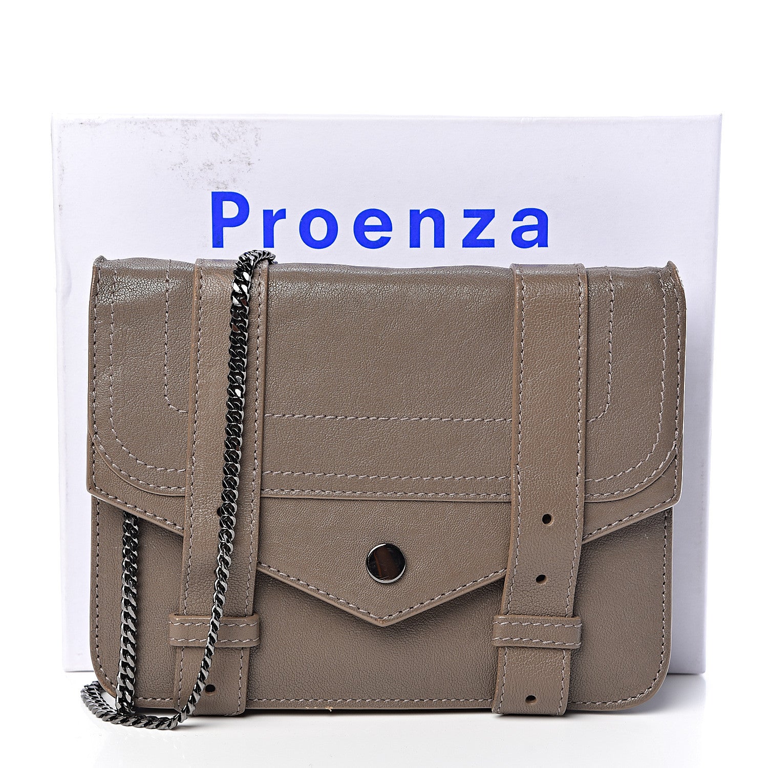 Proenza Schouler Lambskin PS1 Large Chain Wallet Smoke 11 of 11