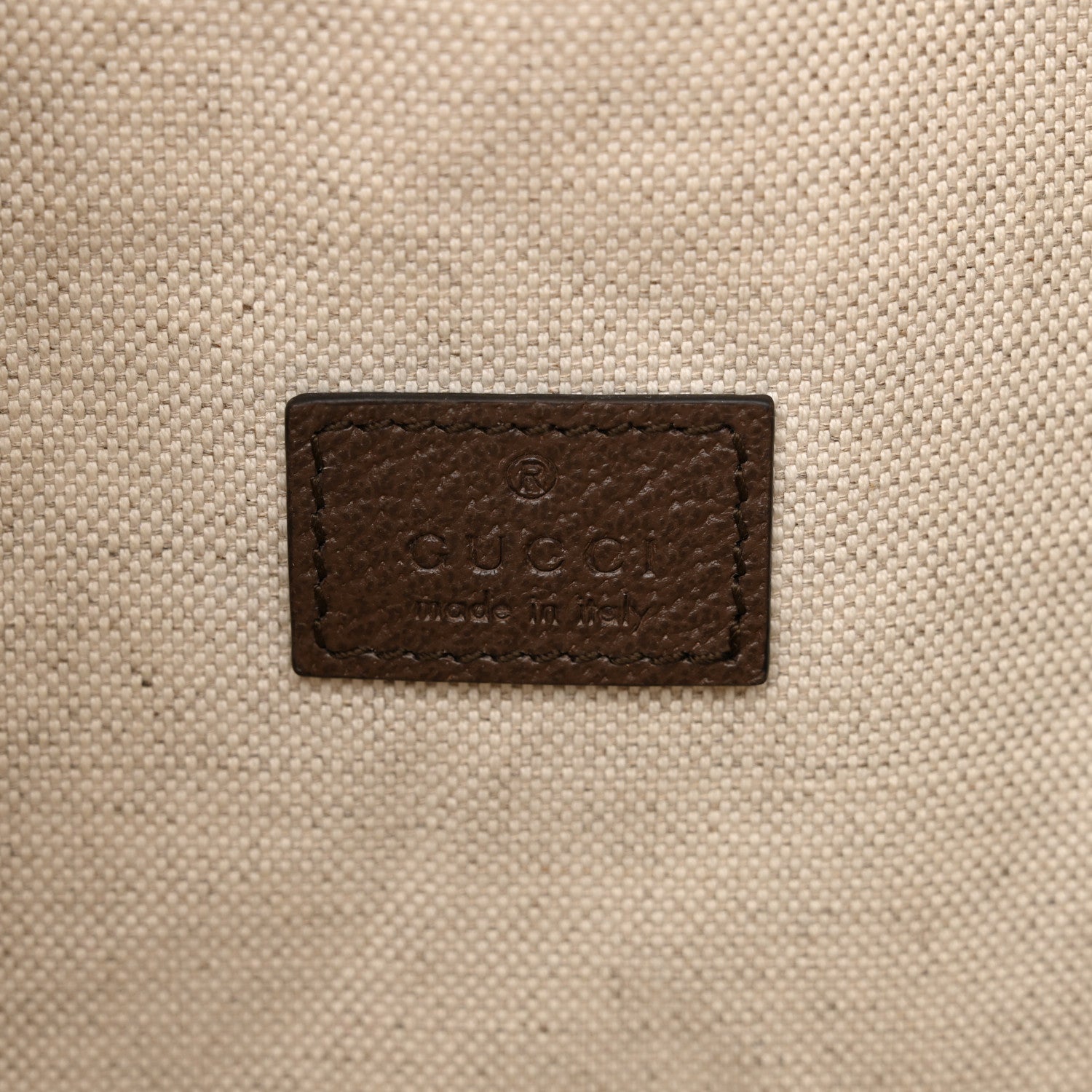 Gucci Monogram Jumbo GG Textured Dollar Calfskin Web Belt Bag Camel Ebony New Acero 6 of 11