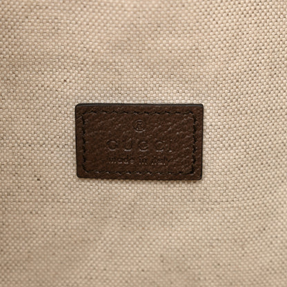 Gucci Monogram Jumbo GG Textured Dollar Calfskin Web Belt Bag Camel Ebony New Acero 6 of 11
