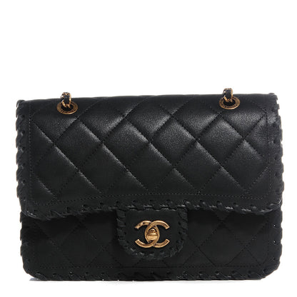 Chanel Metallic Calfskin Small Happy Stitch Flap Black 1 of 9