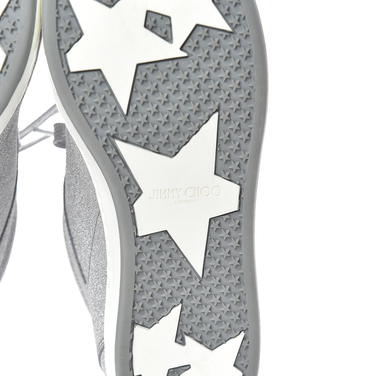 Jimmy Choo Glitter Miami Sneakers 38 Silver 8 of 11