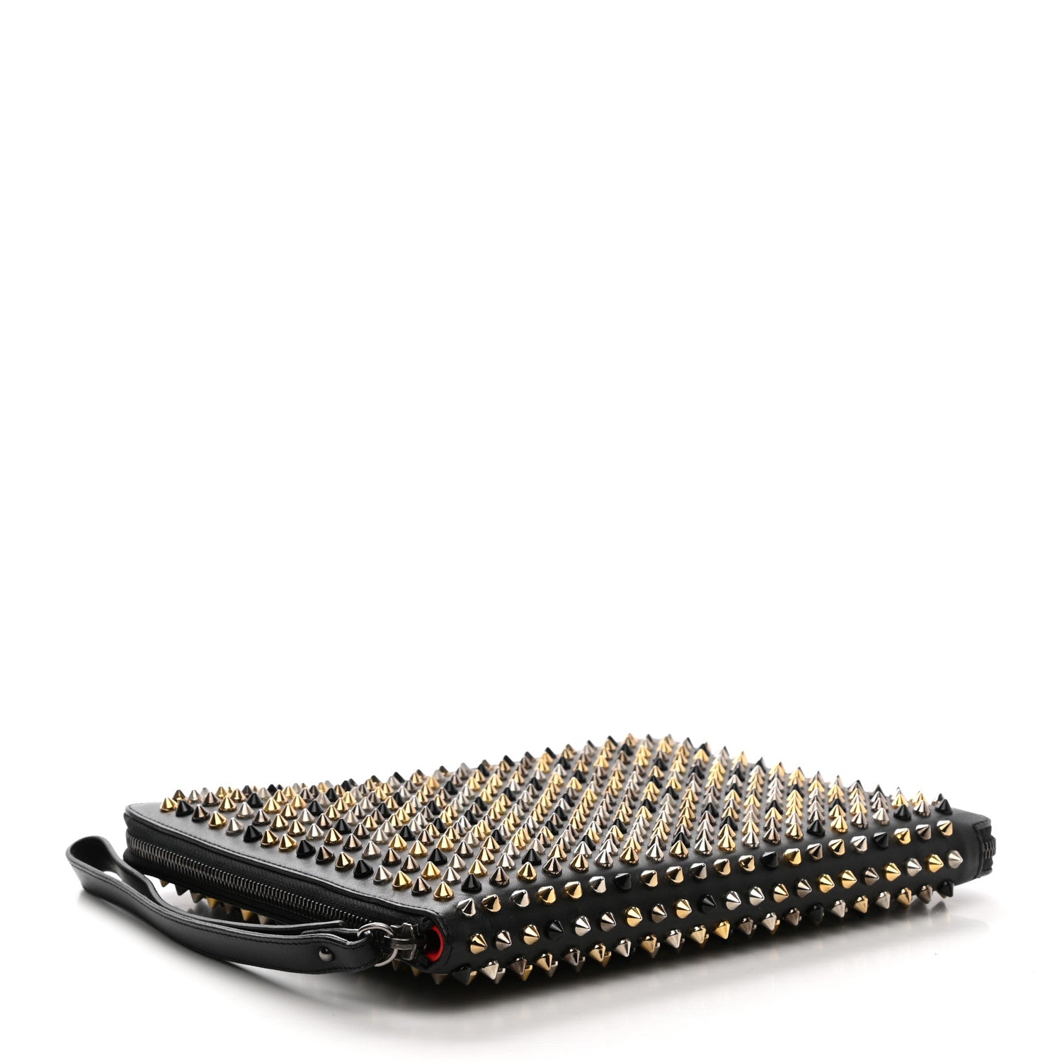 Christian Louboutin Metallic Calfskin Spiked IPad Case Black 3 of 6