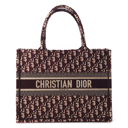 Christian Dior Oblique Medium Book Tote Burgundy Multicolor 1 of 9