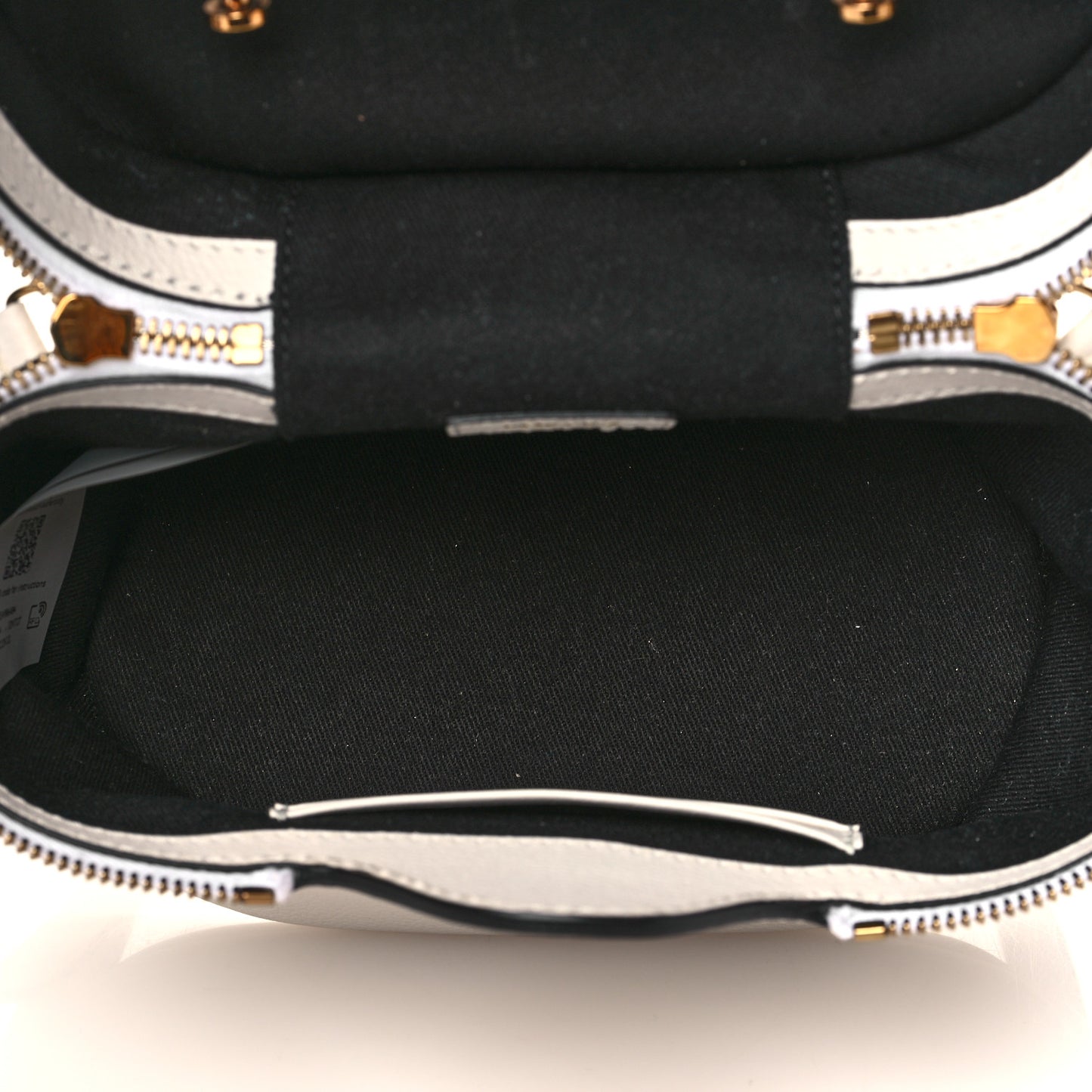 Grained Calfskin Medusa Vanity Case White
