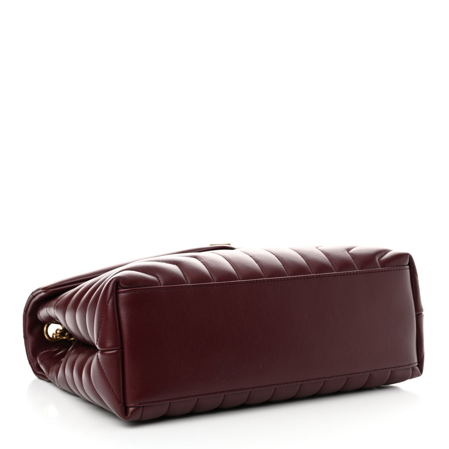 Calfskin Y Quilted Monogram Medium Loulou Chain Satchel Rouge Legion