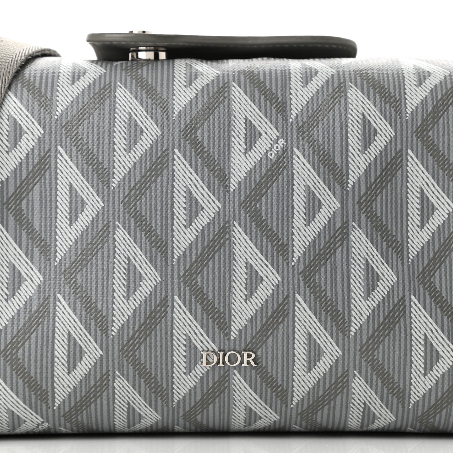 Christian Dior Coated Canvas CD Diamond Lingot 22 Bag Gray 1171005