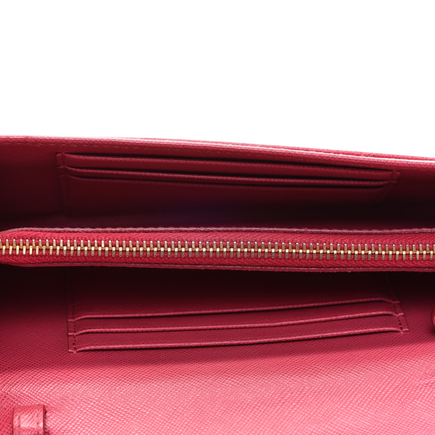 Prada Saffiano Fiocco Bow Flap Wallet Peonia 4 of 11