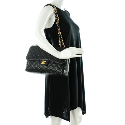Chanel Caviar Quilted Jumbo Single Flap Black 2 of 8