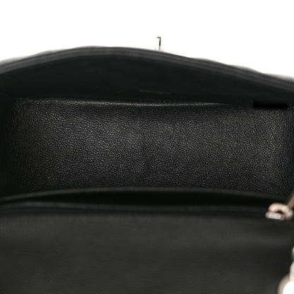 Chanel Caviar Chevron Quilted Mini Square Flap Black 4 of 11