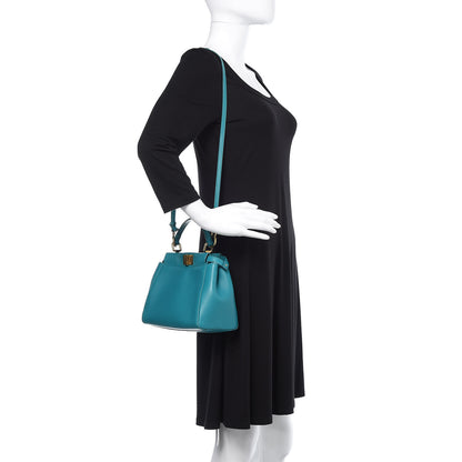 Fendi Nappa Mini Peekaboo Iconic Satchel Lago 2 of 18