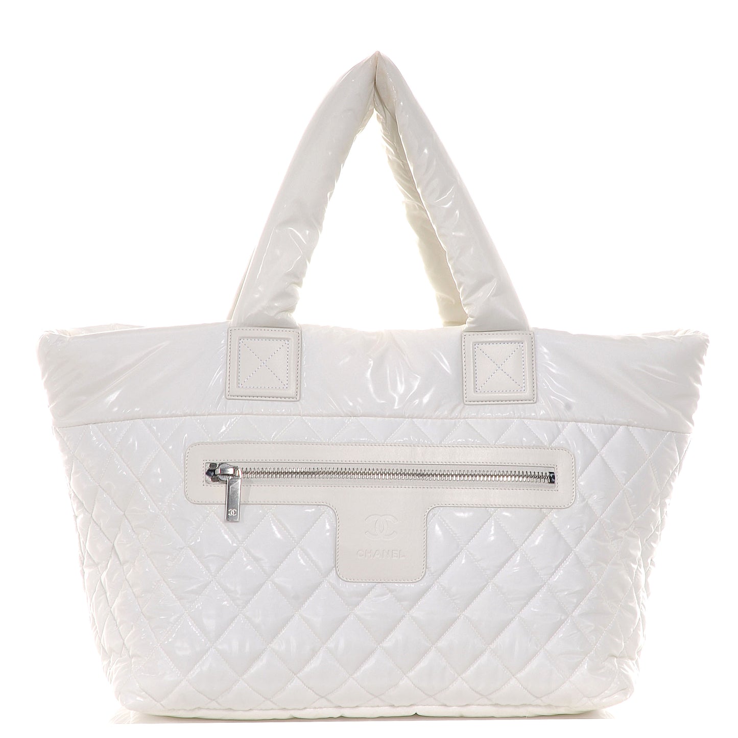 Nylon Coco Cocoon Large Tote White