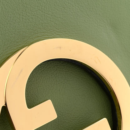 Gucci Roxy Calfskin Web Medium Blondie Top Handle Shoulder Flap Bag Salamander Green 11 of 11