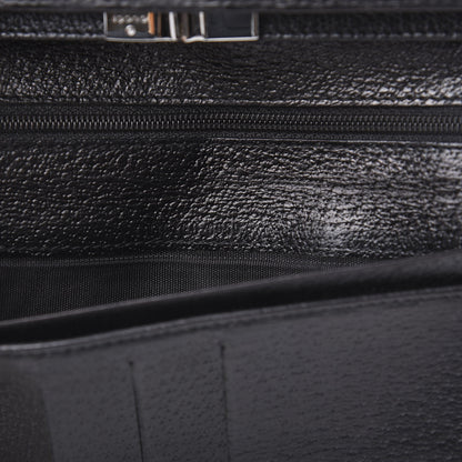 Gucci Monogram Metal Bar Continental Flap Wallet Black 8 of 13