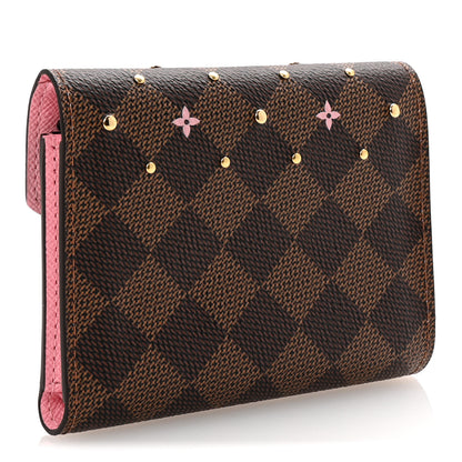 Louis Vuitton Damier Ebene Studded Victorine Wallet 3 of 7