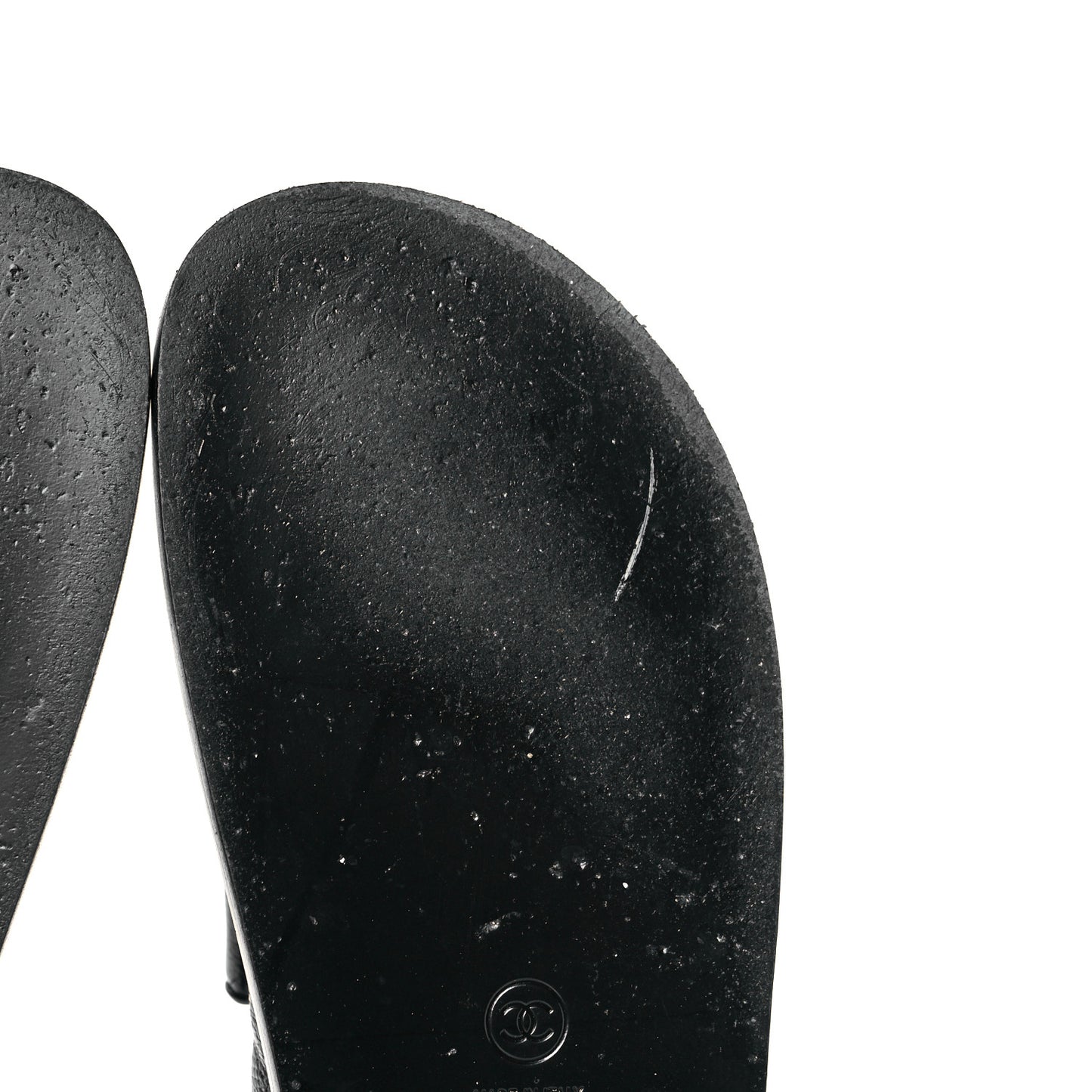 Grained Calfskin Velcro Dad Sandals 40 Black