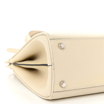 Gucci Grainy Calfskin Small Zumi Top Handle Bag Mystic White 9 of 10