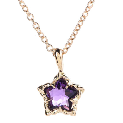 David Yurman 18K Yellow Gold Amethyst Cable Collectibles Kids Star Charm Pendant Necklace 4 of 5