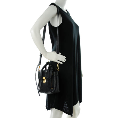 3.1 Phillip Lim 3.1 Textured Calfskin Mini Pashli Satchel Black 2 of 9