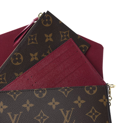 Louis Vuitton Monogram Pochette Felicie Chain Wallet Fuchsia 10 of 11