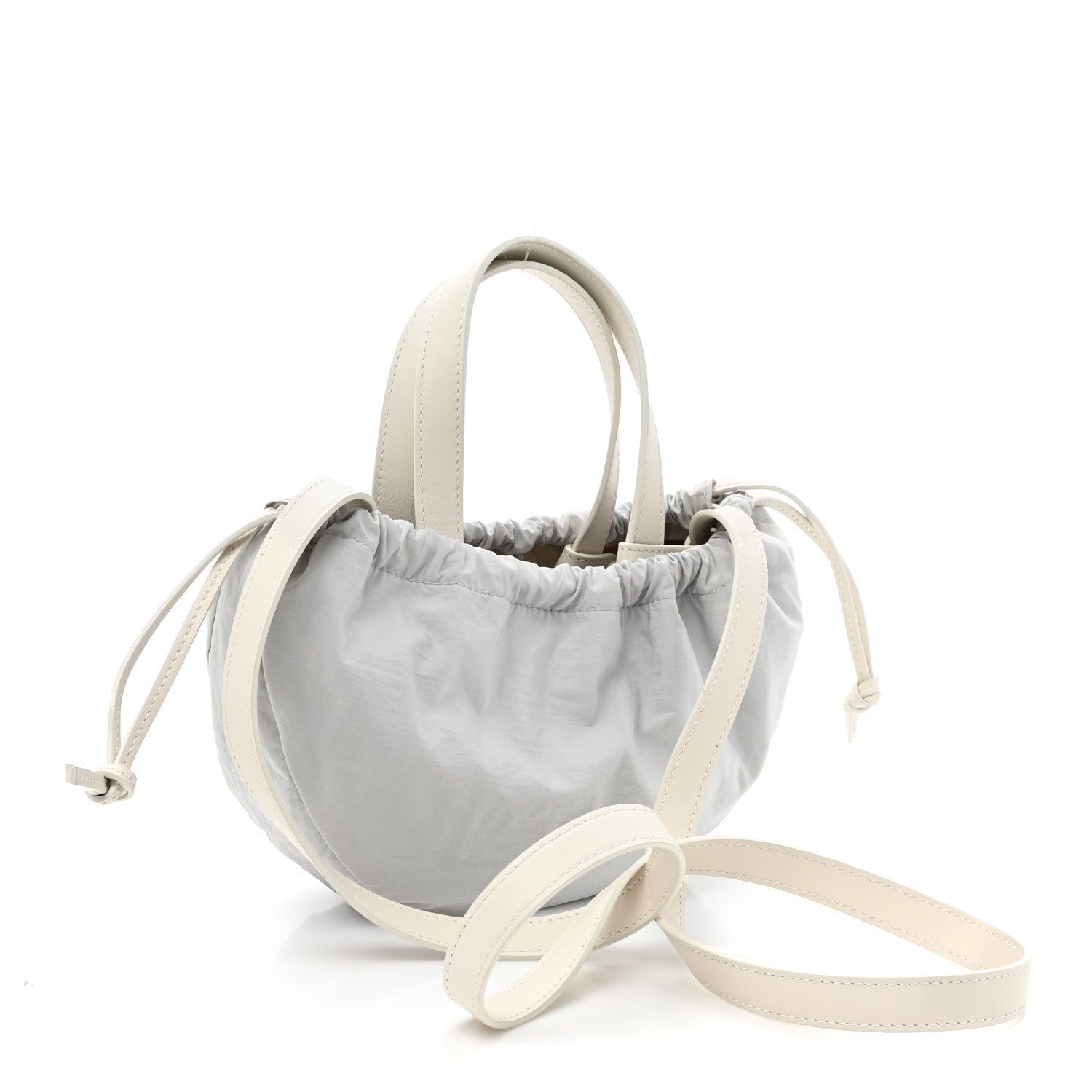 Bottega Veneta French Calfskin Small Shell White Frost 5 of 14