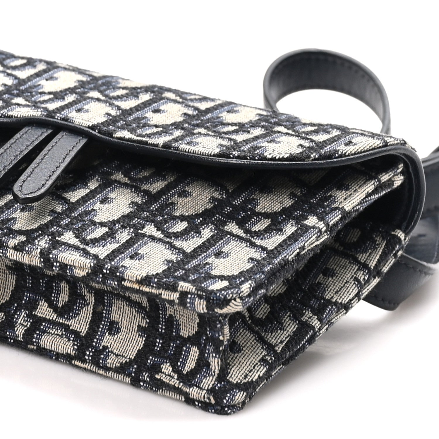 Christian Dior Oblique Saddle Belt Bag Blue 8 of 9