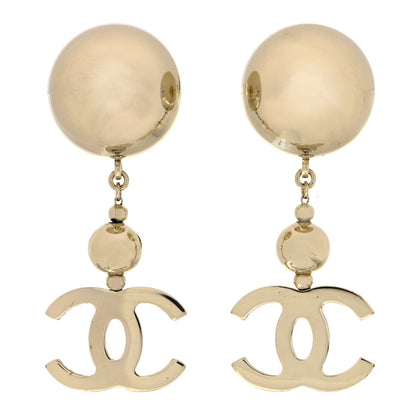 Chanel Metal CC Drop Earrings Gold 1 of 4