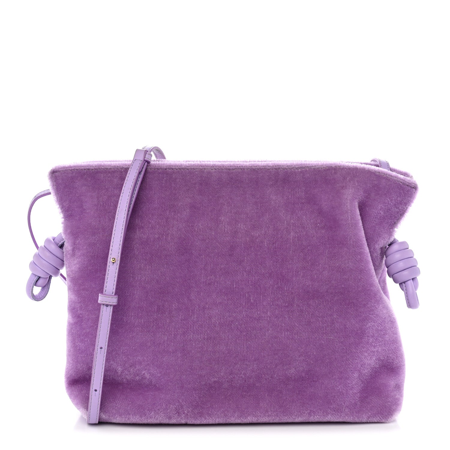 Loewe Mohair Flamenco Medium Knot Clutch Purple 1 of 9