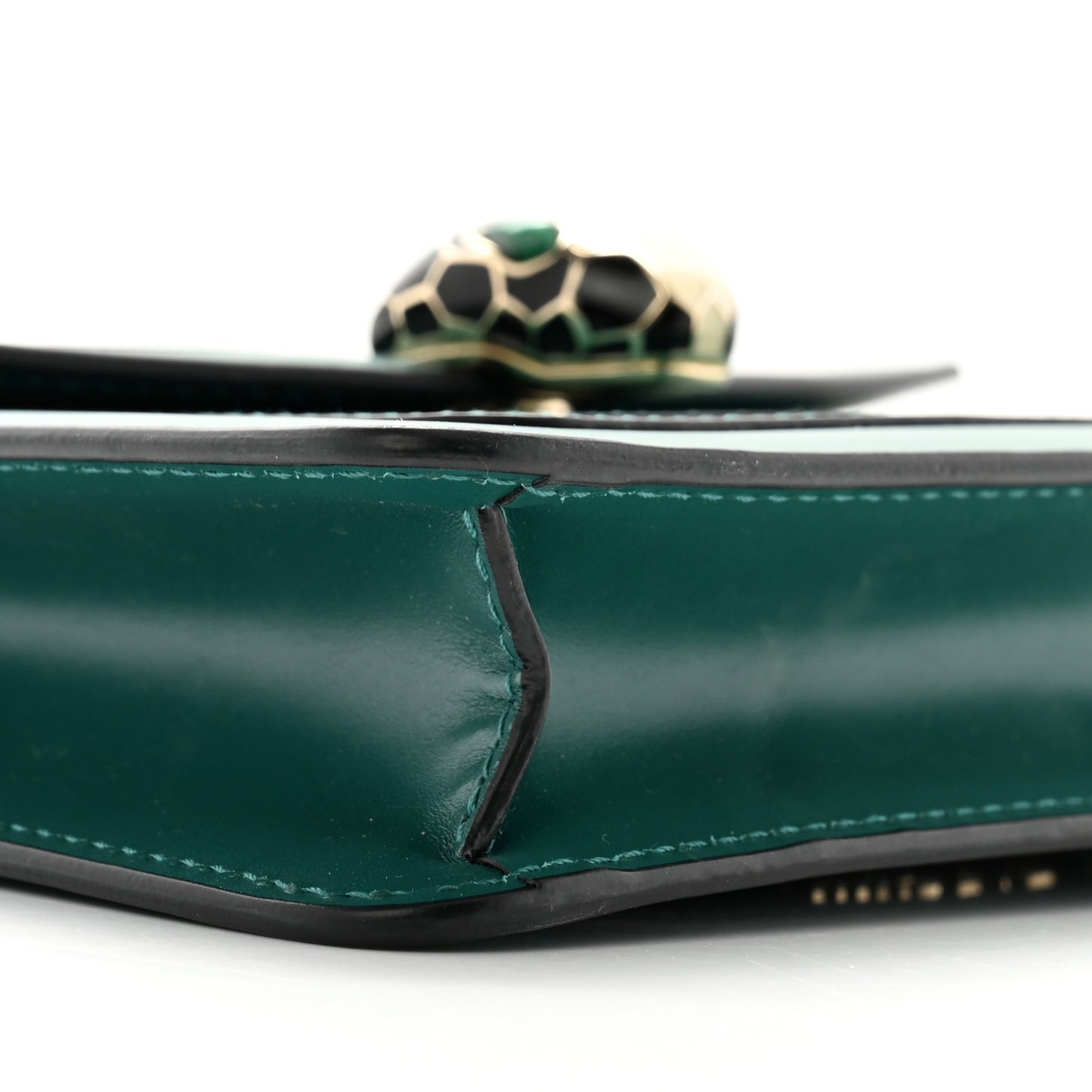 Calfskin Small Serpenti Forever Snake Strap Crossbody Bag Emerald Green
