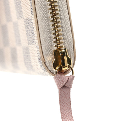 Louis Vuitton Damier Azur Clemence Wallet Rose Ballerine 9 of 10