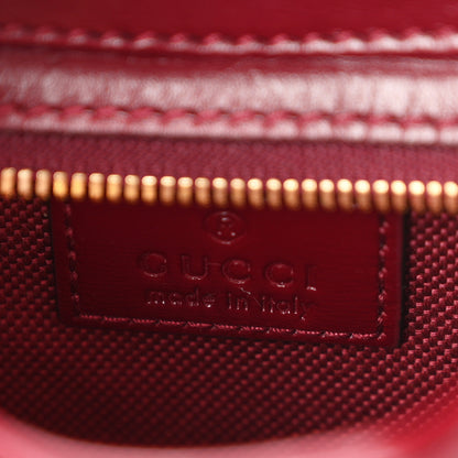 Gucci GG Shadow Monogram Mini Moon Side Shoulder Bag Rosso Ancora Red 6 of 10
