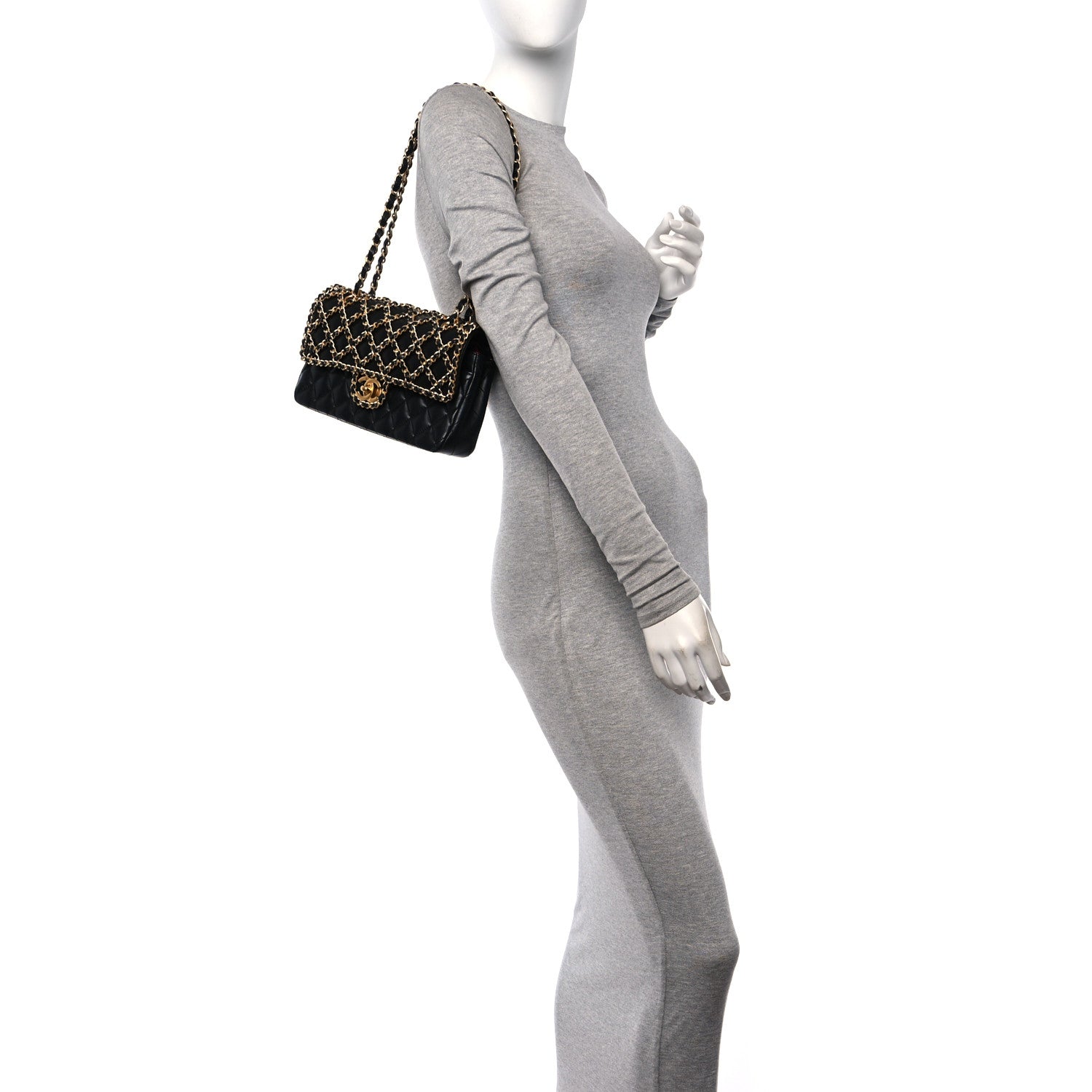 Chanel Lambskin Timeless Classic Chained Double Flap Black 3 of 10