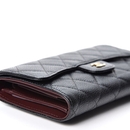 Chanel Caviar Quilted Large Flap Wallet Black 8 of 10