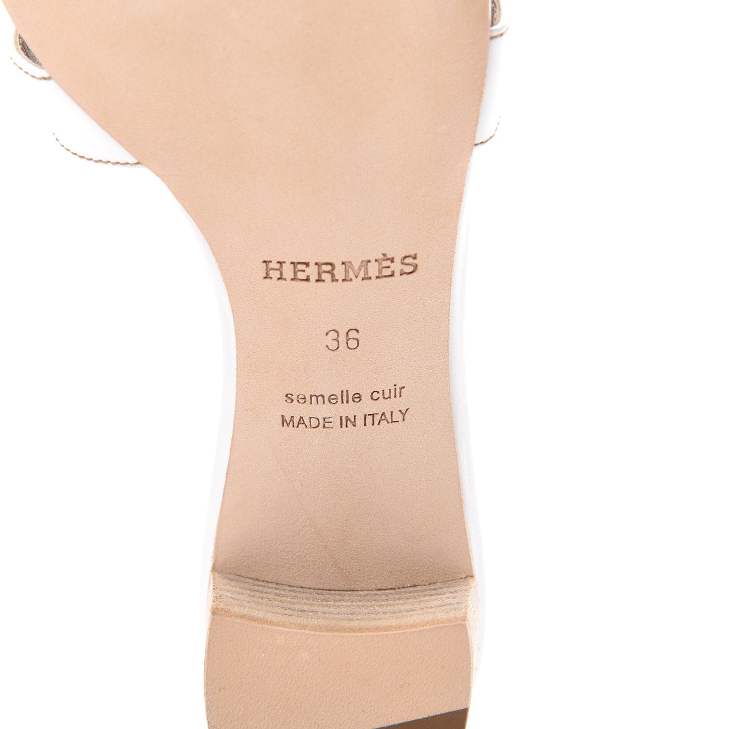 Calfskin Oasis Sandals 36 White