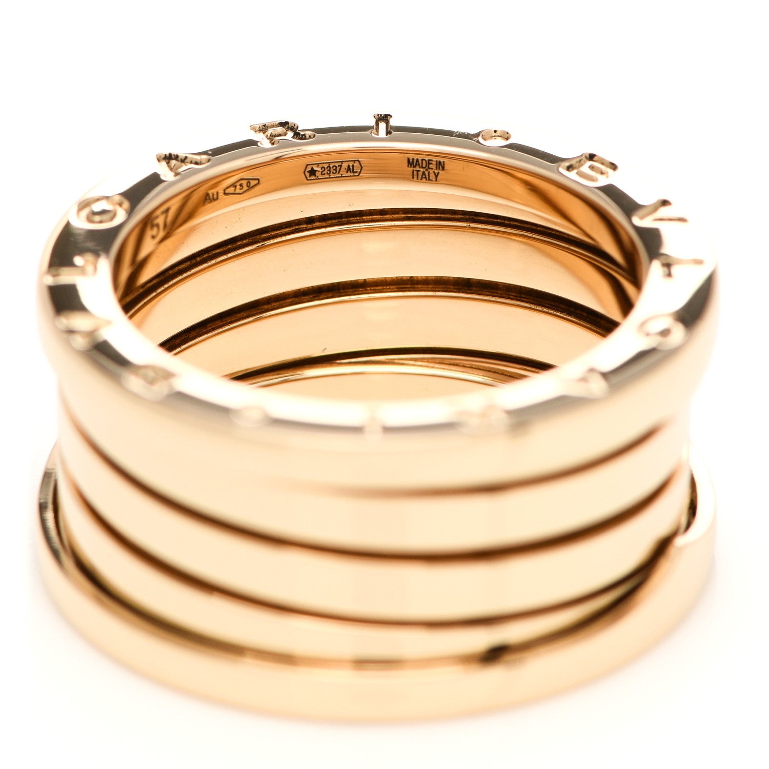 Bulgari 18K Yellow Gold B.Zero1 Four-Band Ring 57 8 5 of 7