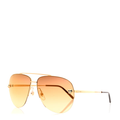 Cartier Santos de Cartier Aviator Sunglasses CT0065S Gold 1 of 8