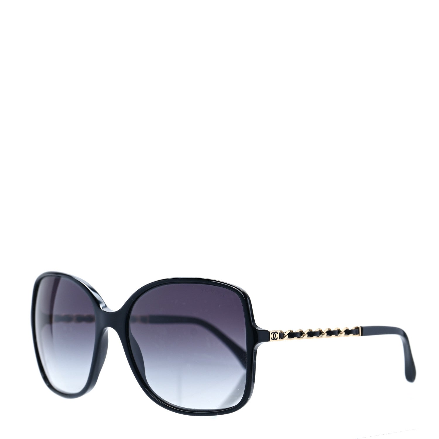 Chanel Lambskin Square Chain Sunglasses 5210-Q Black 1 of 6