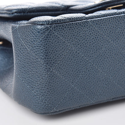 Chanel Iridescent Caviar Quilted Mini Square Flap Dark Blue 8 of 10