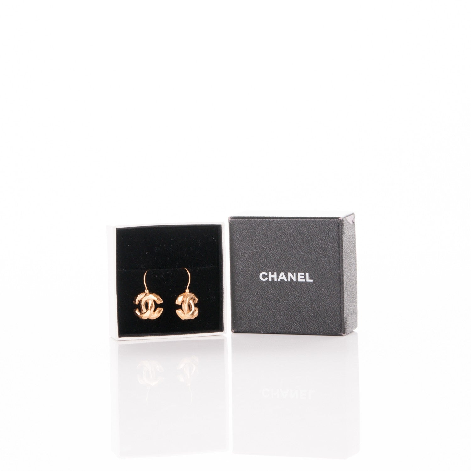 Chanel CC Drop Earrings Gold 5 of 5