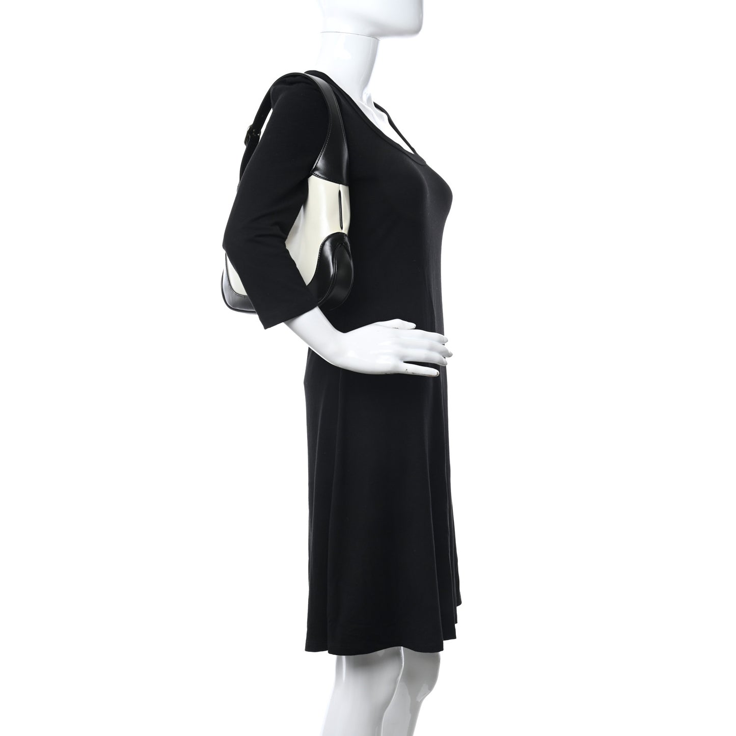 Boarded Dyana Lux Calfskin Bi-Color Small Jackie 1961 Hobo Mystic White Black