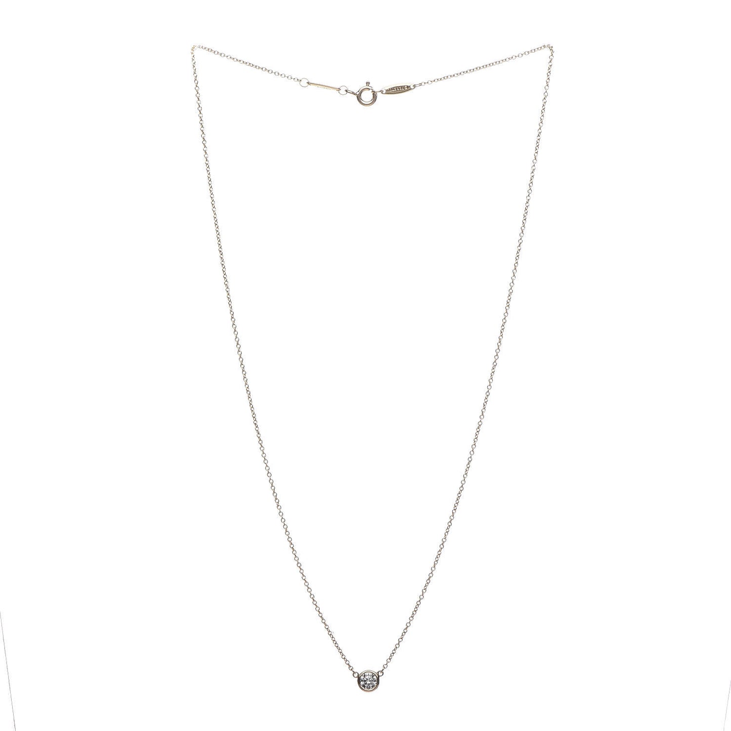 18K Yellow Gold Diamond .28ct Elsa Peretti Diamonds by the Yard Pendant Necklace