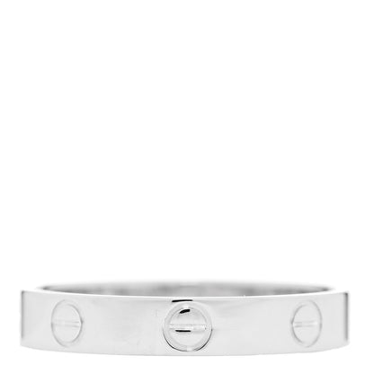Cartier 18K White Gold 3.5mm LOVE Wedding Band Ring 58 8.25 3 of 4
