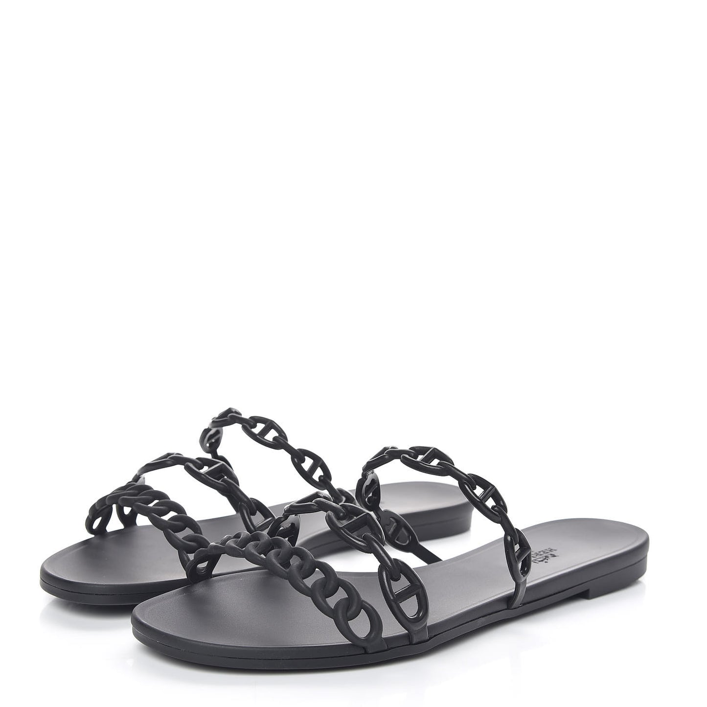 Rubber Chaine d'Ancre Rivage Sandals 40 Black