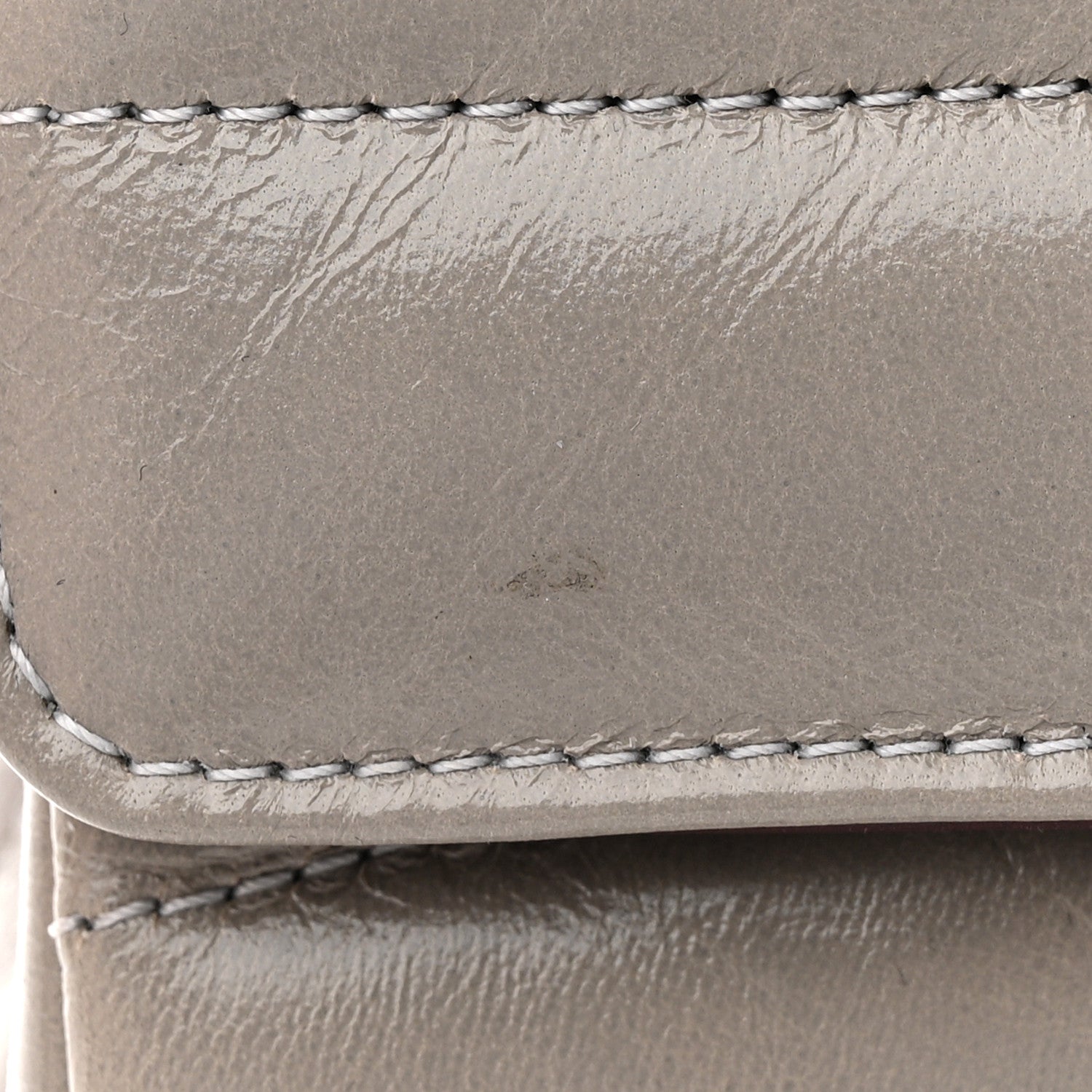 Chanel Shiny Lambskin Chevron Quilted Miroir Grey 13 of 13