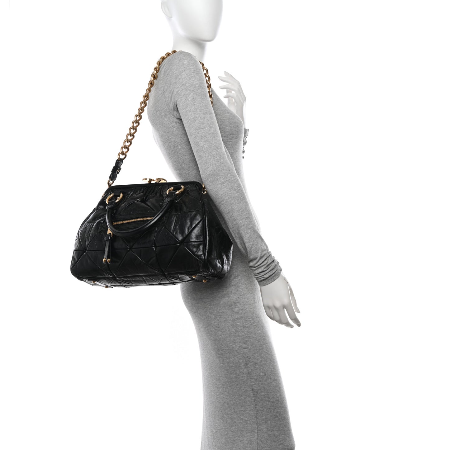 Calfskin Patchwork Stam Black